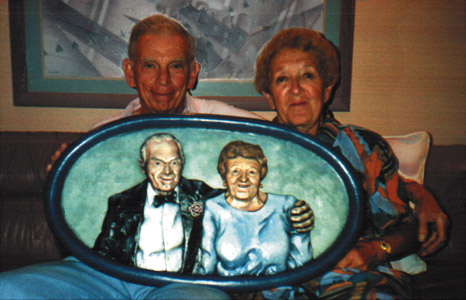 "Mom & Pop" wall hanging by Clay Boone